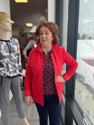 RABE VESTE MATELASSEE POLO CORAIL