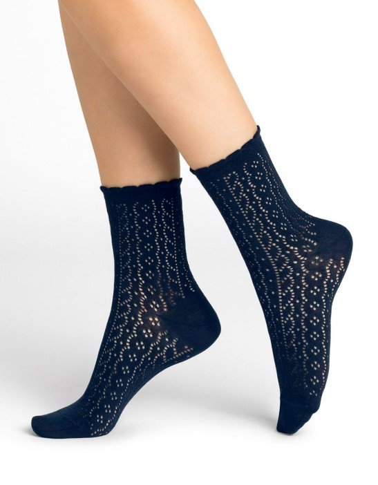 Chaussette discount bleu foret
