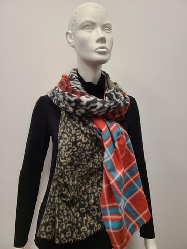 DI FIRENZE FOULARD D'HIVER BLOC MULTICOLORE/ANIMAL
