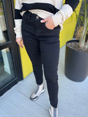 CREAM CRLIANA JEANS TAILLE HAUTE BRILLANT CHEVILLE