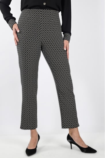 FRANK LYMAN PANTALON NOIR IMPRIMÉ