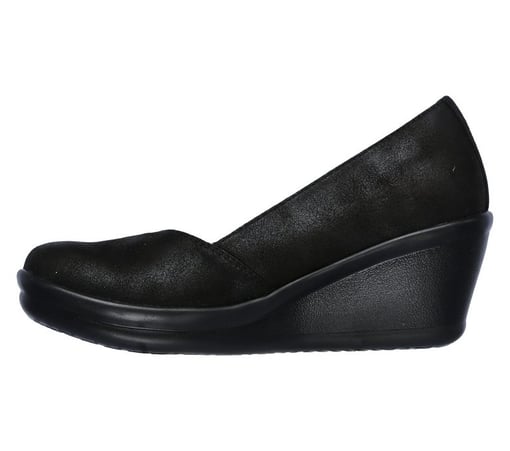 SKECHERS SOULIER NOIR CHIC TALON COMPENSE Specialites Feminines et Masculines