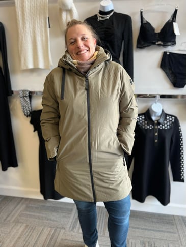 JUNGE MANTEAU FEMME DUSTY GREEN AU GENOU