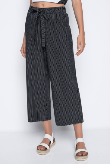 PICADILLY GAUCHO RAYÉ AVEC BOUCLE À LA TAILLE