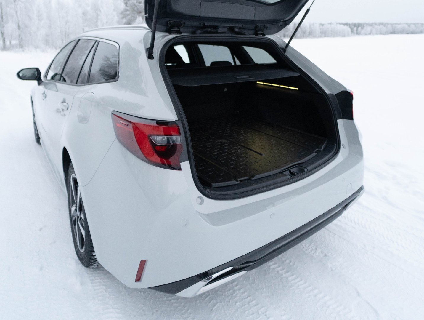 Snowy Lapland roads near Rovaniemi