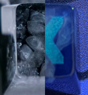 GID Deletion(GMK Redacted Collab) (Only 3 made) (Left- In Light, Right - In Blacklight)