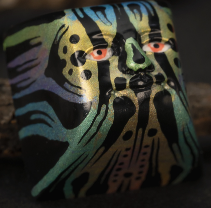 Oil Slick, orange-eyed