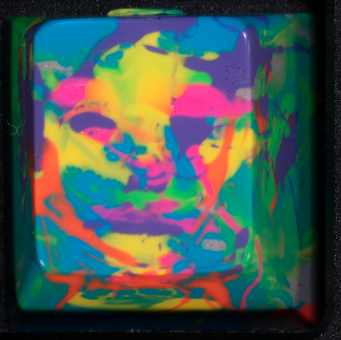 Face Study (Neon/Goldbag) 1