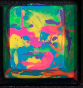 Face Study (Neon/Goldbag) 2