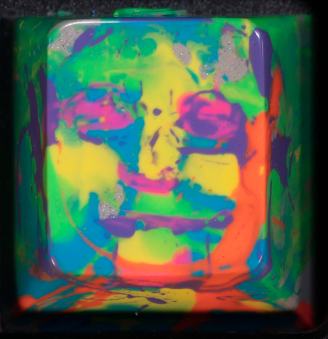 Face Study (Neon/Goldbag) 3