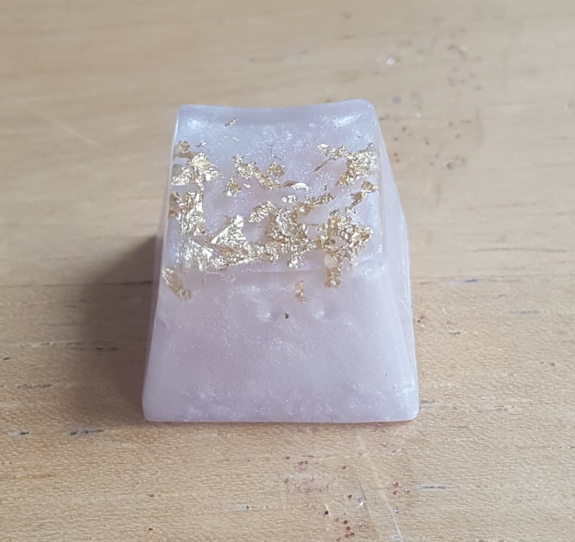 Off-white + gold flake