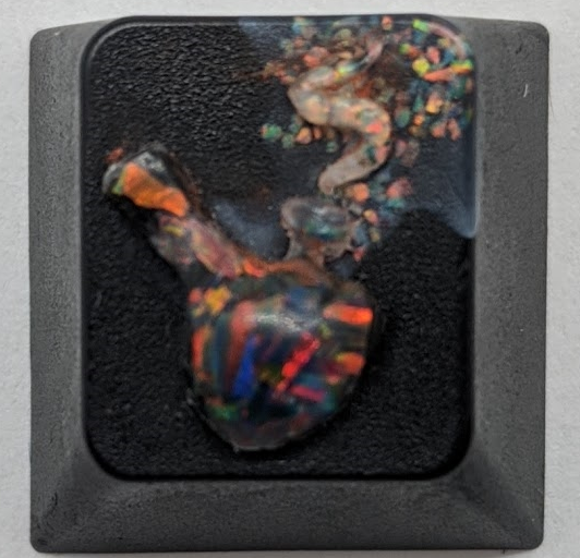 Opal Vomit (Black Fire, White Pearl Opal)
