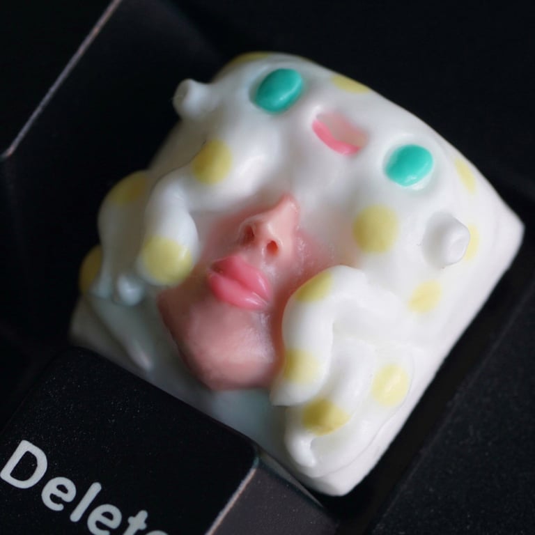 Yellow Polka Candy Button
