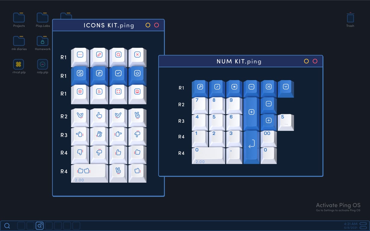 Icons & Numpad
