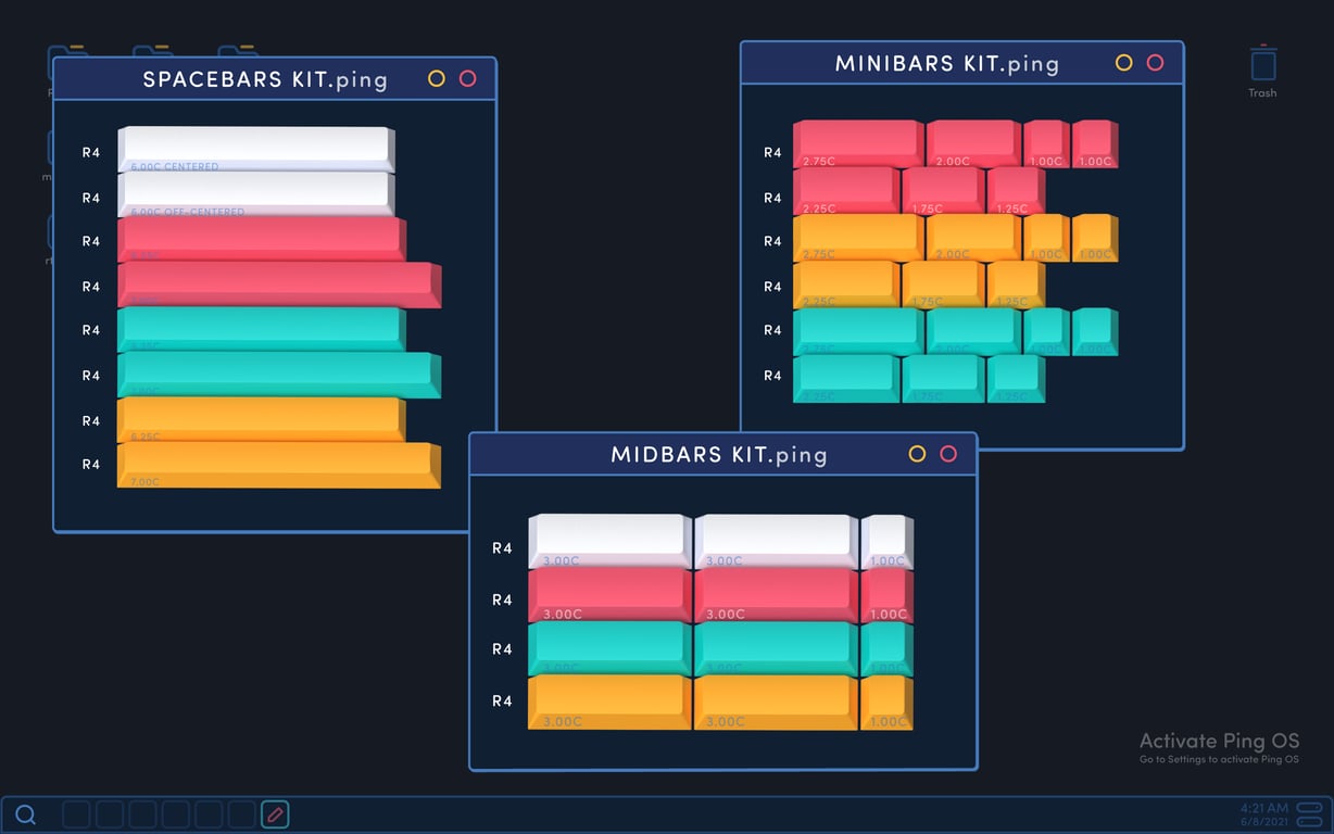 Spacebars, Minibars, Midbars