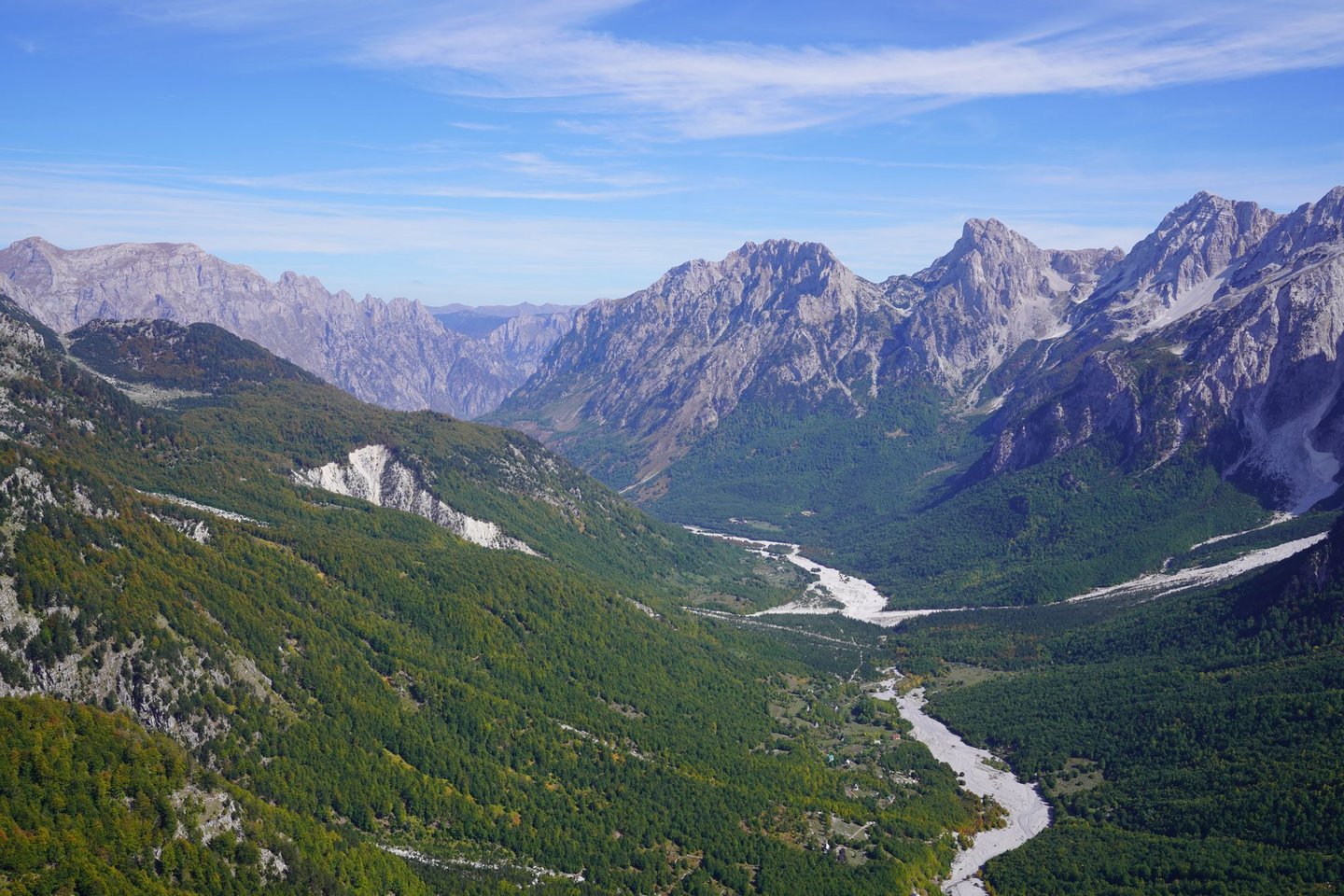 The trail through the mountains from Theth to Valbona