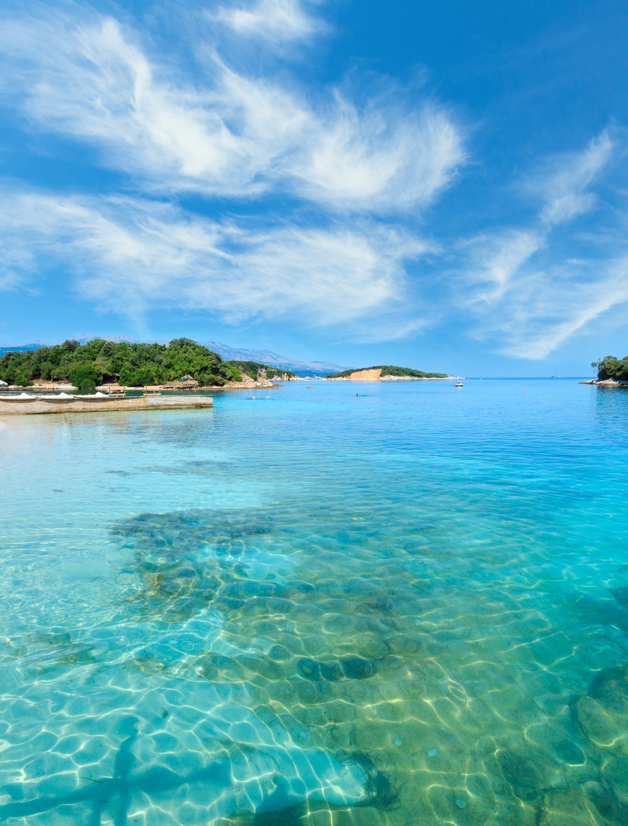 Ksamil Beach, Albania on a summer's day