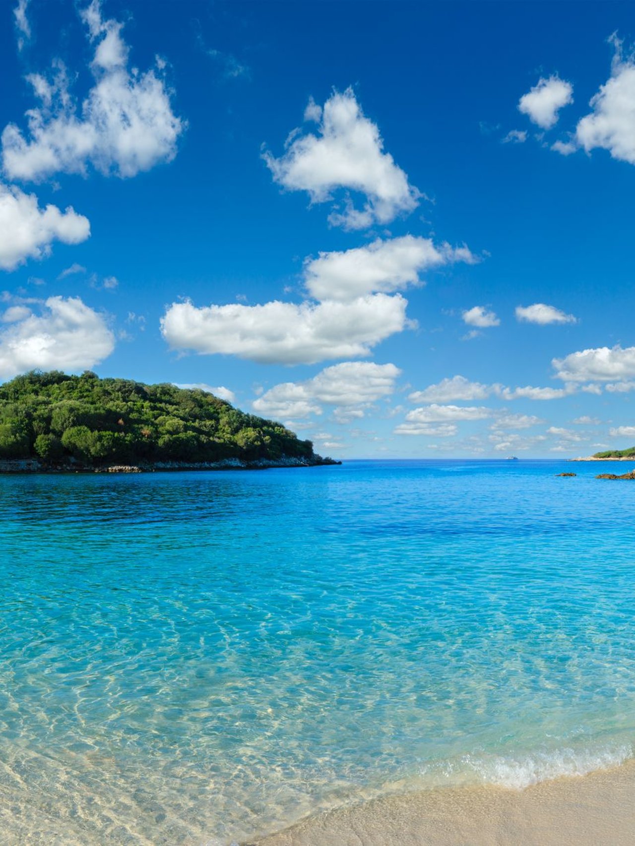 A sunny day on Ksamil Beach, Albania