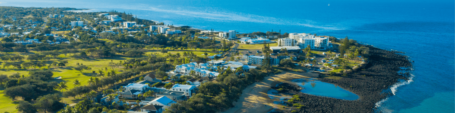 Aerial of Bargara Beach, Bundaberg
