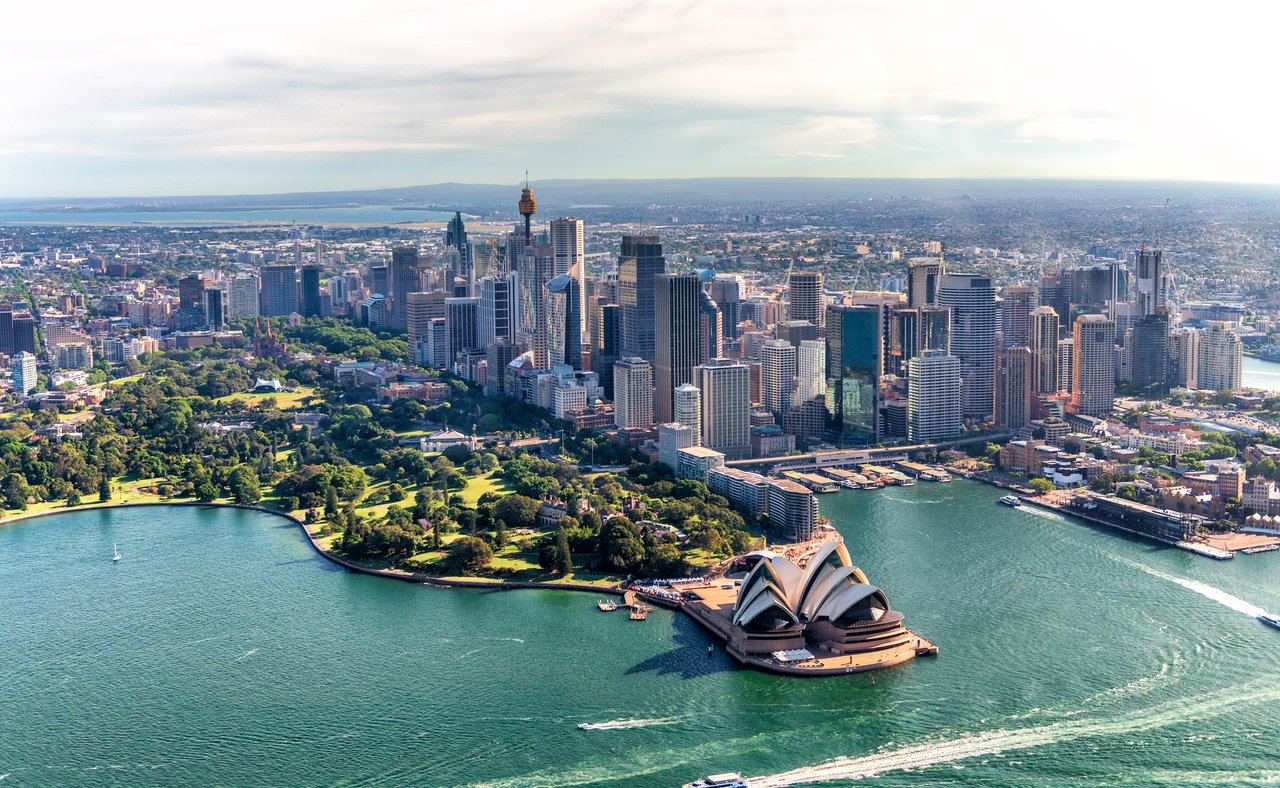 An aerial view of Sydney, Australia
