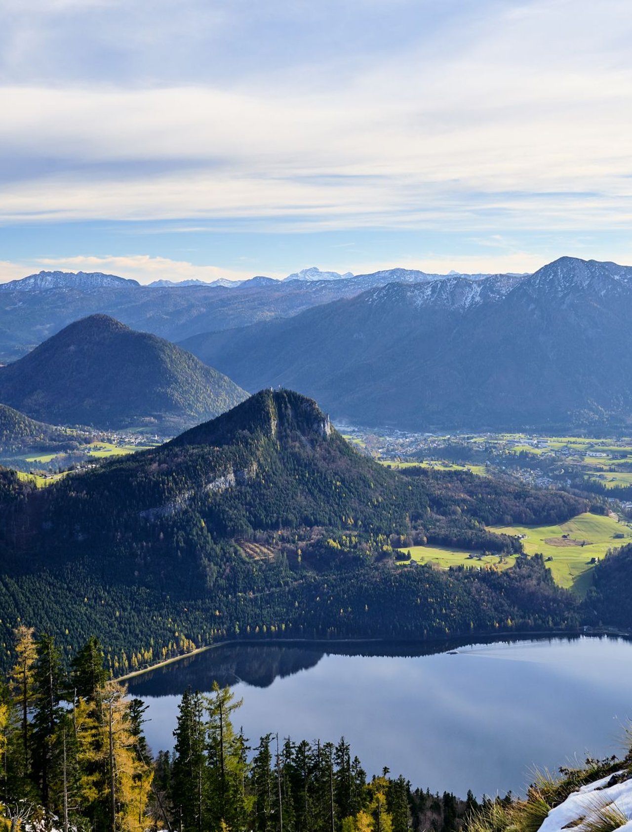 View of the Alps near Halstatt, Austria.
