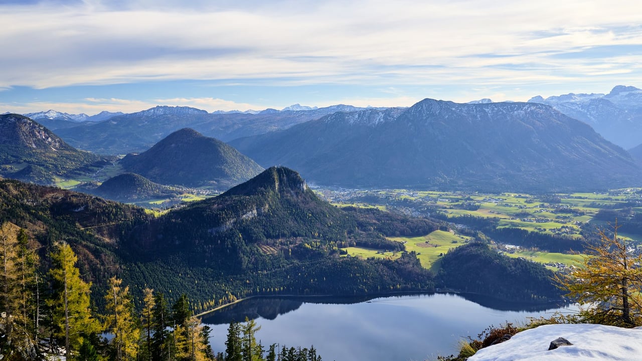 View of the Alps near Halstatt, Austria.