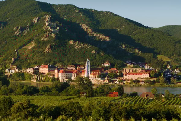 The town of Durnstein in the Wachau Valley, Austria