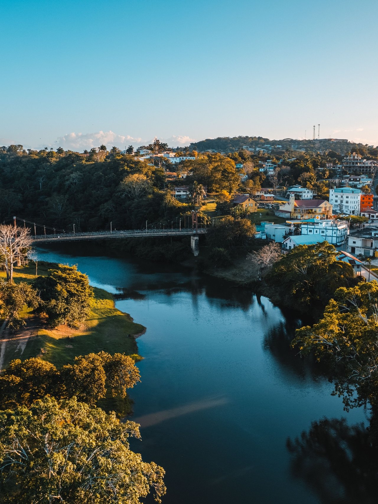 An aerial view of San Ignacio in Belize.