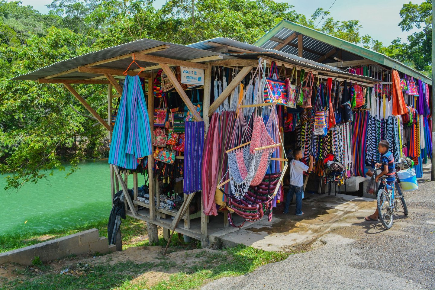 A riverside stall in San Ignacio, Belize