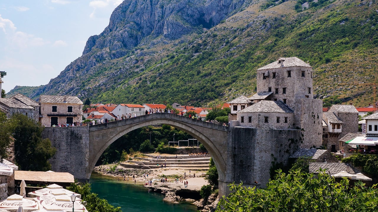 The Stare Most (old bridge) in Mostar, Bosnia and Herzevonia