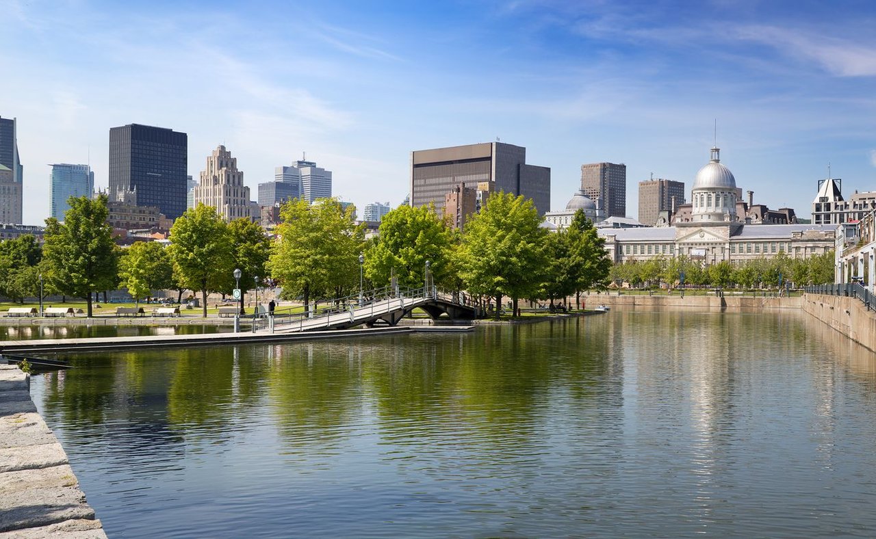 Downtown Montreal in the summer