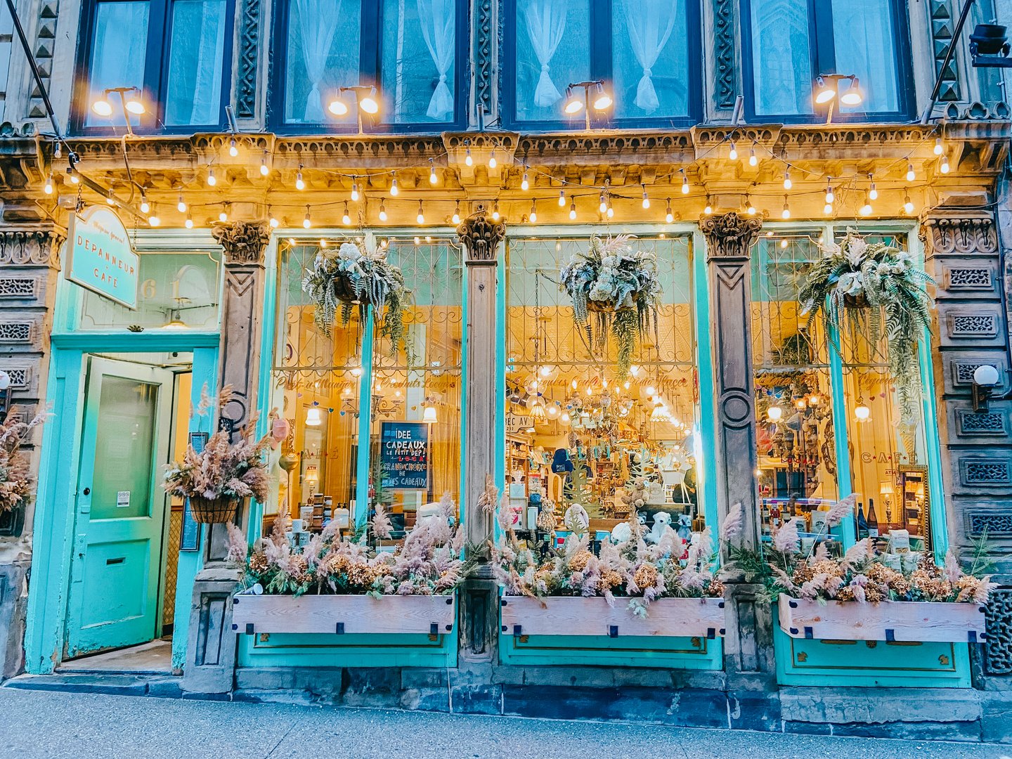 A Montreal shop front in winter