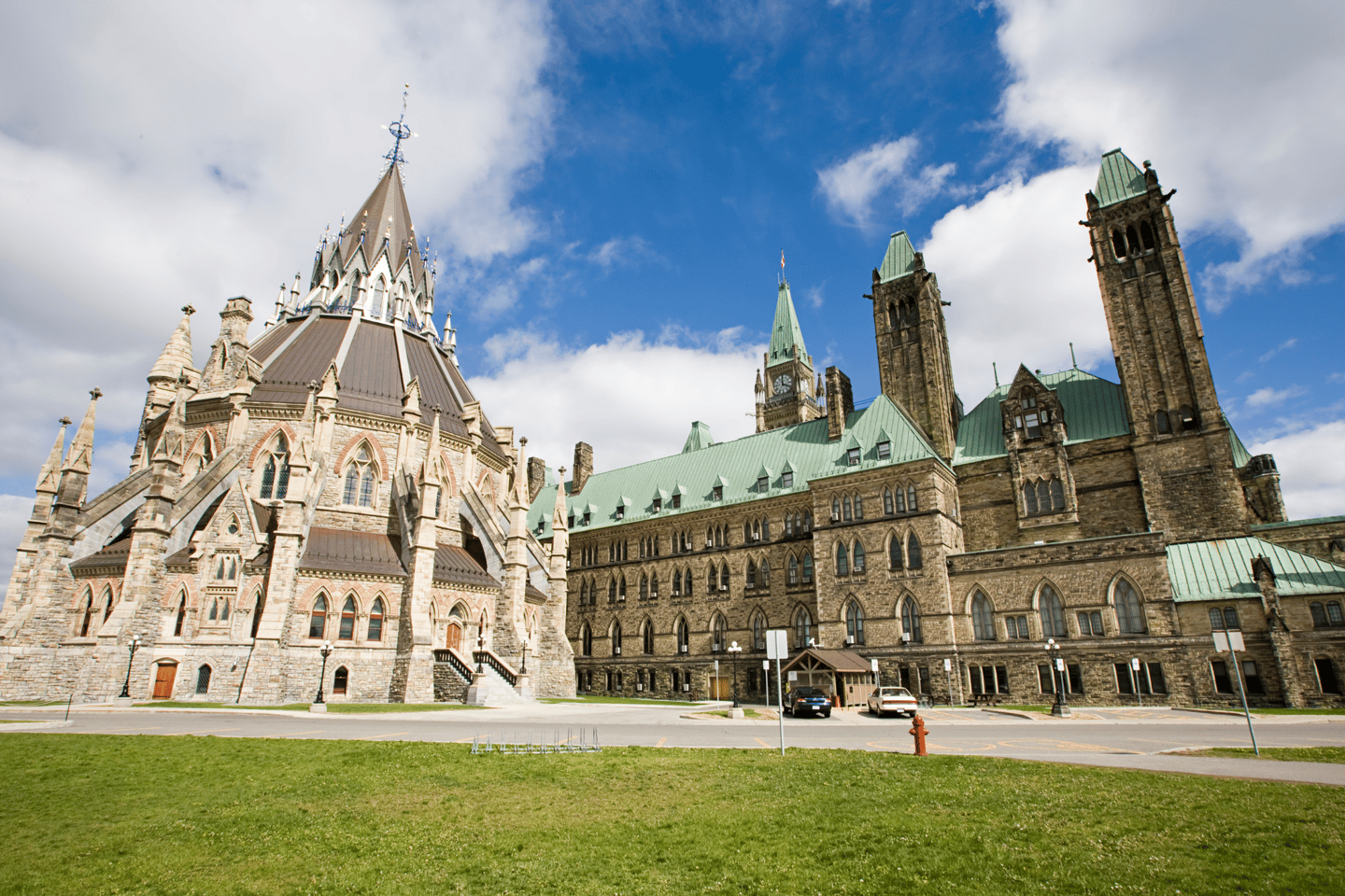 The historic Parliament buildings in Ottawa, Canada