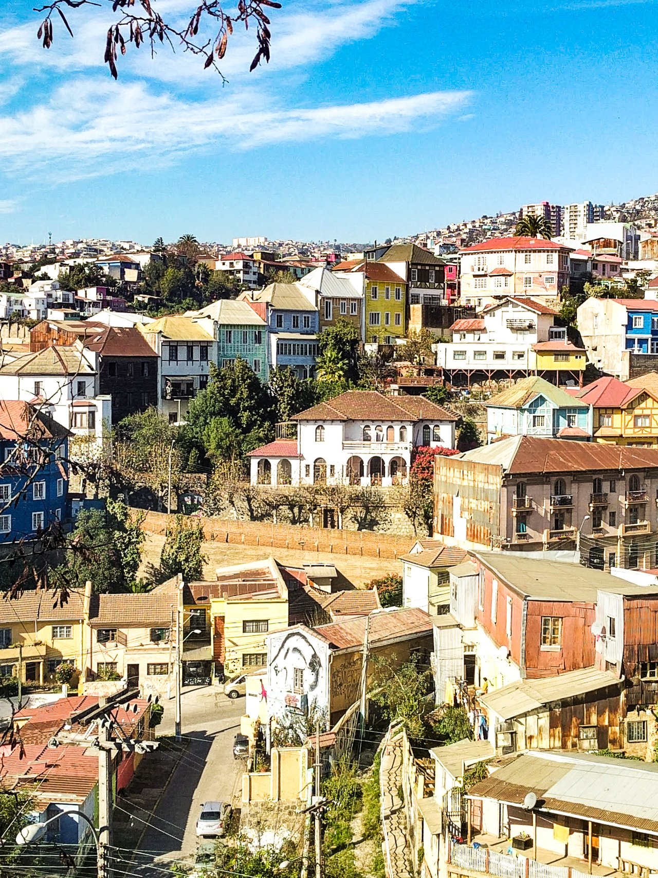 Houses on the hillside in Valparaiso, Chile