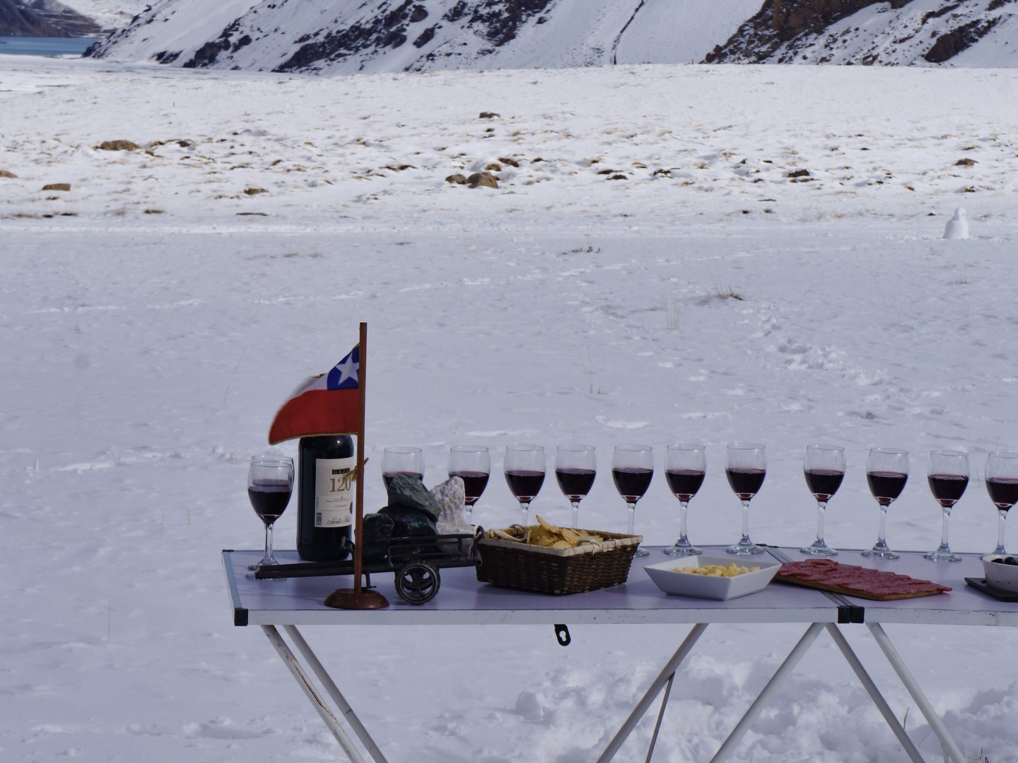 Wine in the snow