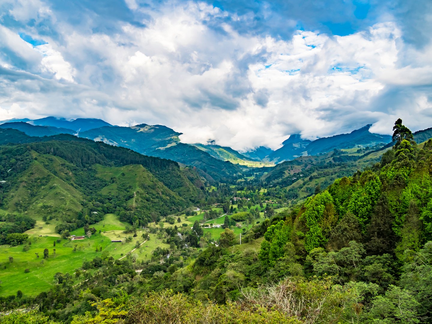 A panoramic view of Cocoro Valley, Colombia