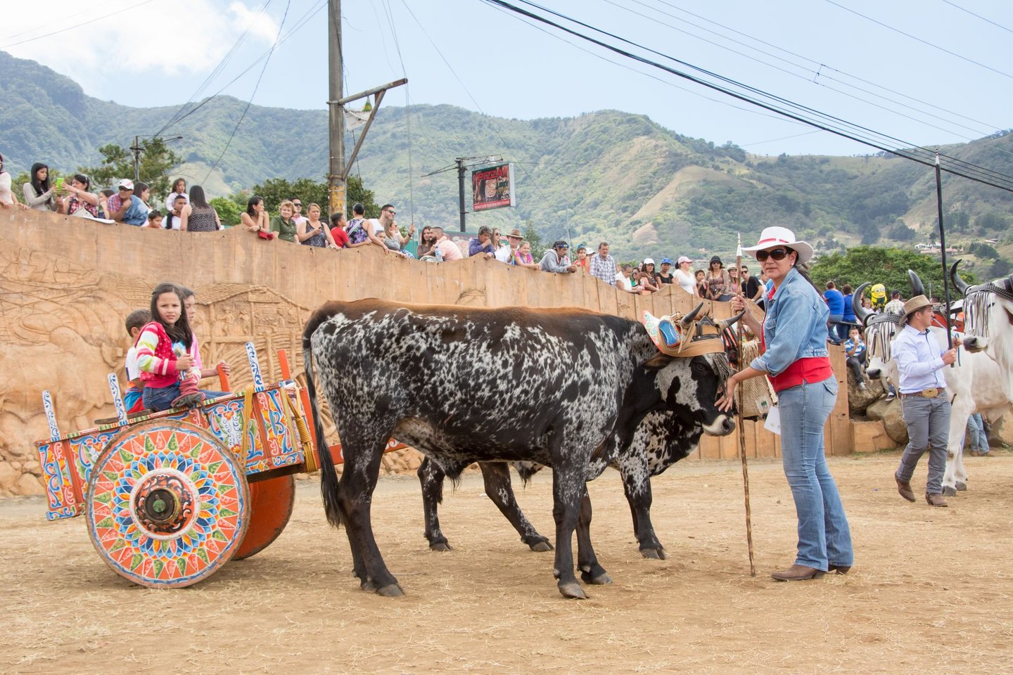 Participants in the annual Oxcart Festival parade in Escazu, Costa Rica