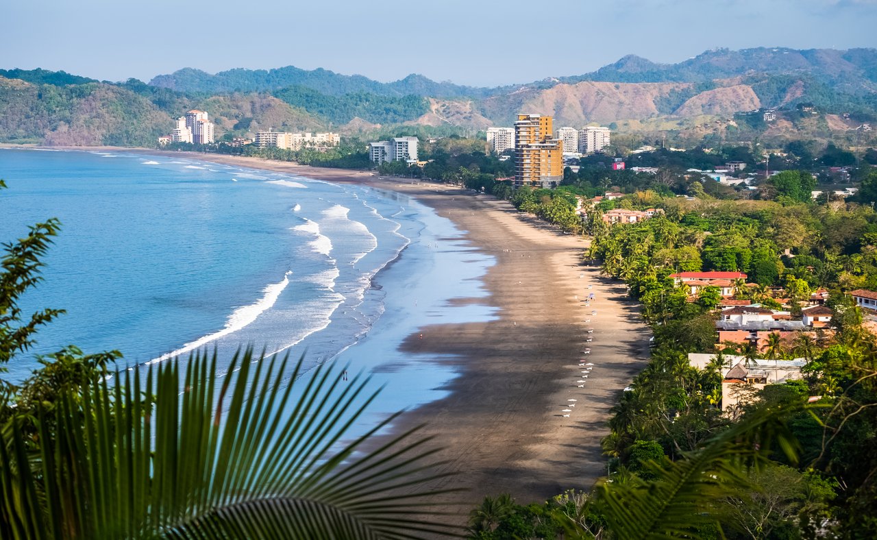 The beach and town of Jaco, Costa Rica
