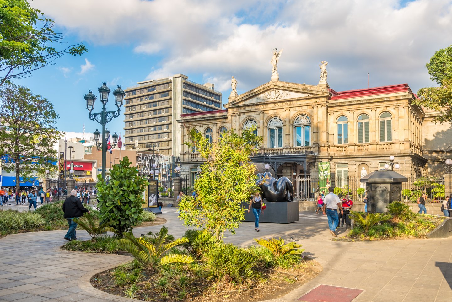 The park in front of the National Theatre in San Jose, Costa Rica