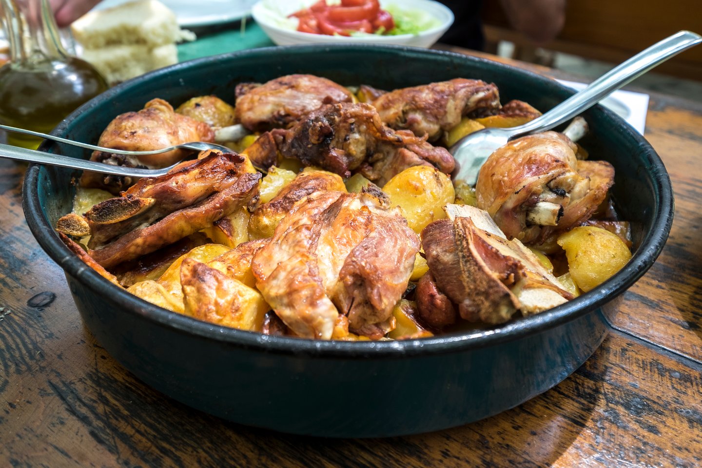 A dish of peka, a slow-cooked stew, in Korcula, Croatia