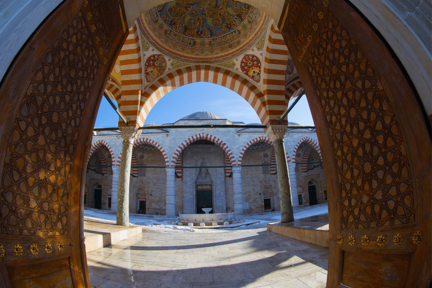 Selimiye street view around Selimiye Mosque in North Nicosia. 