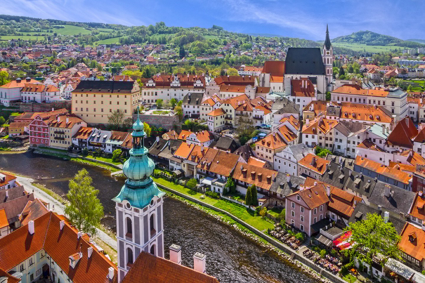 The old town on Český Krumlov in the Czech Republic