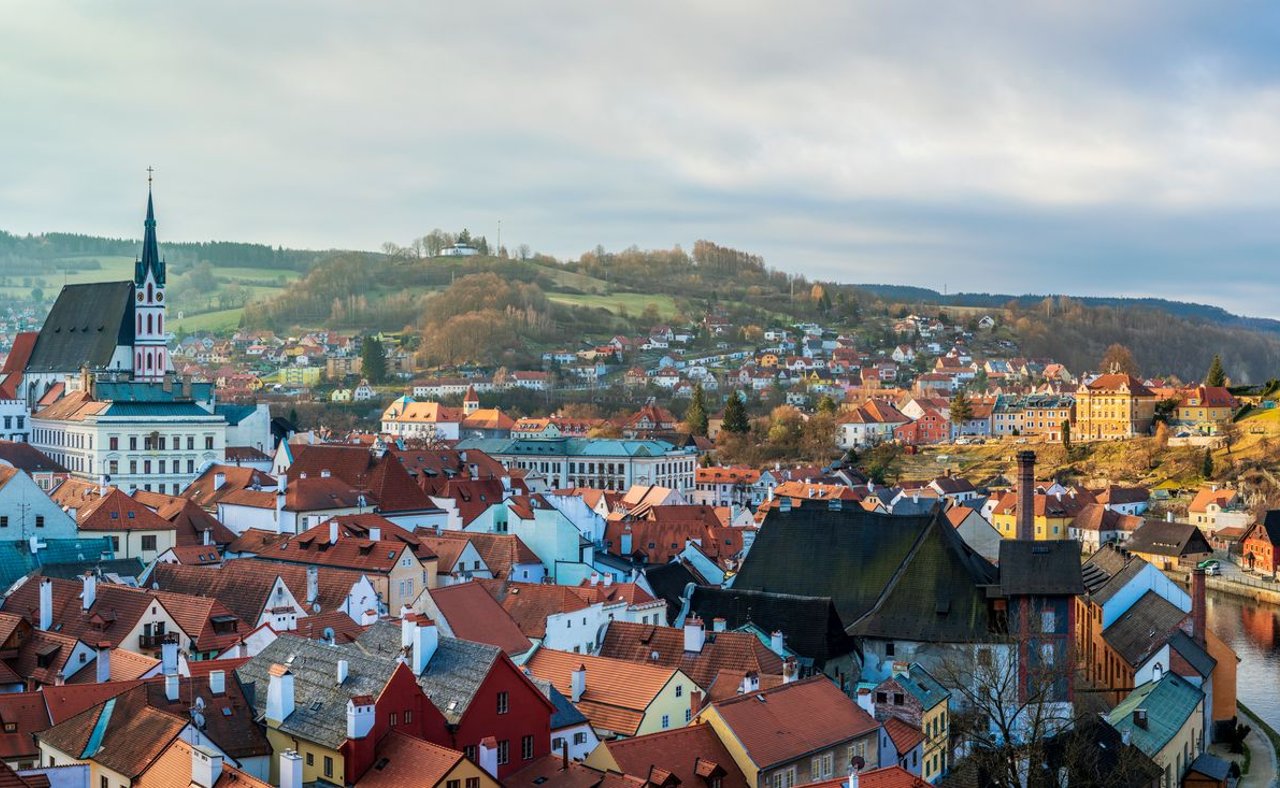 A view over the rooftops of Český Krumlov