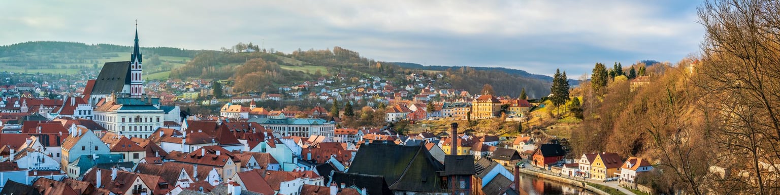 A view over the rooftops of Český Krumlov