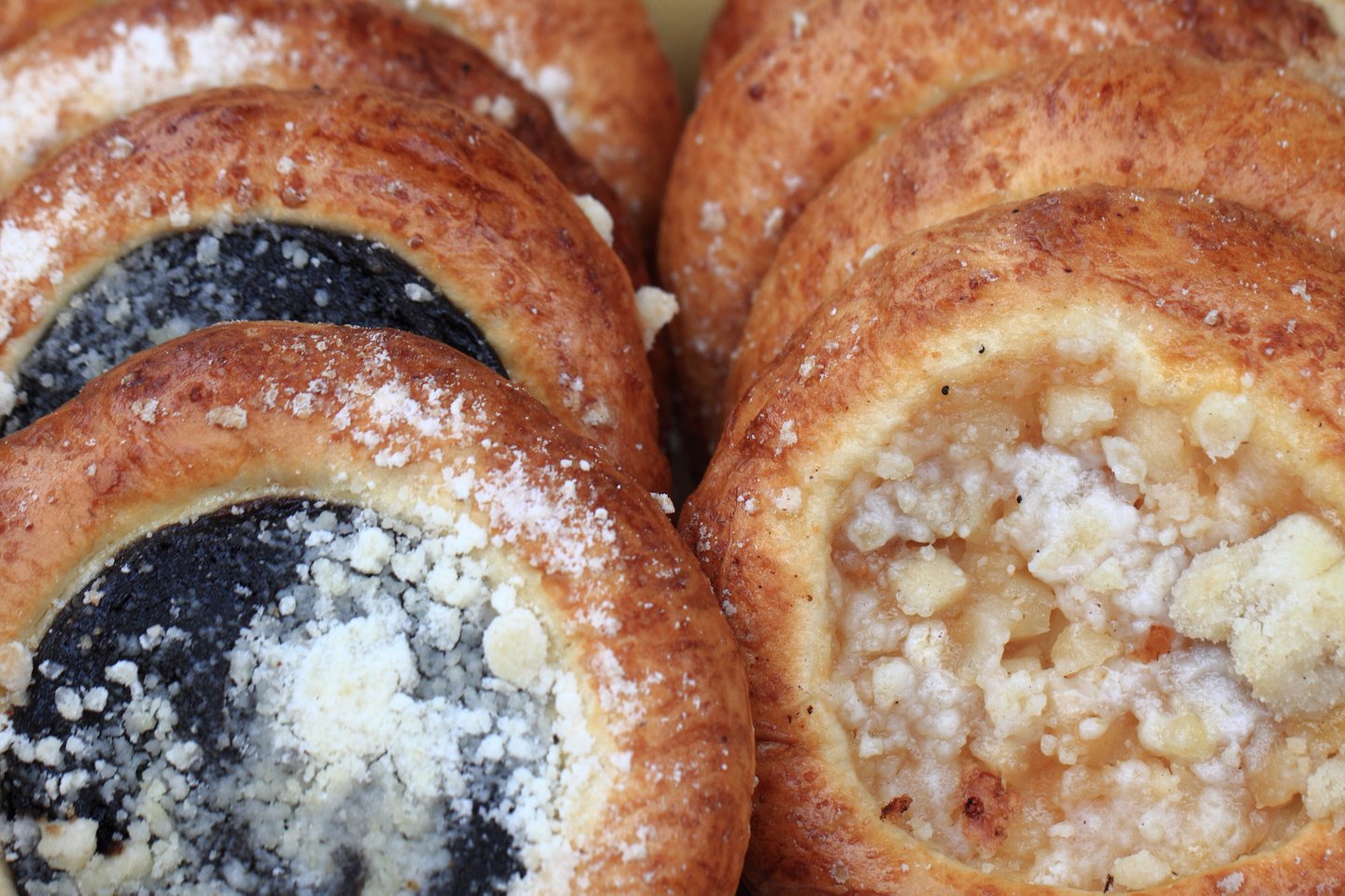 Close up of Kolache, Czech pastry cakes