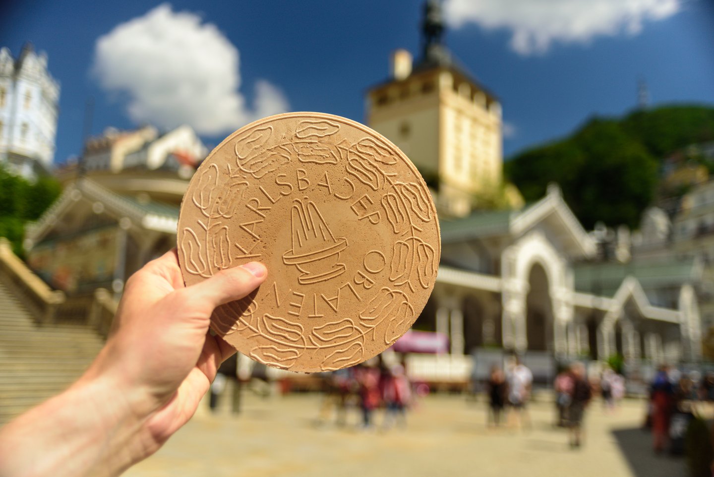 A spa wafer in the spa town of Karlovy Vary