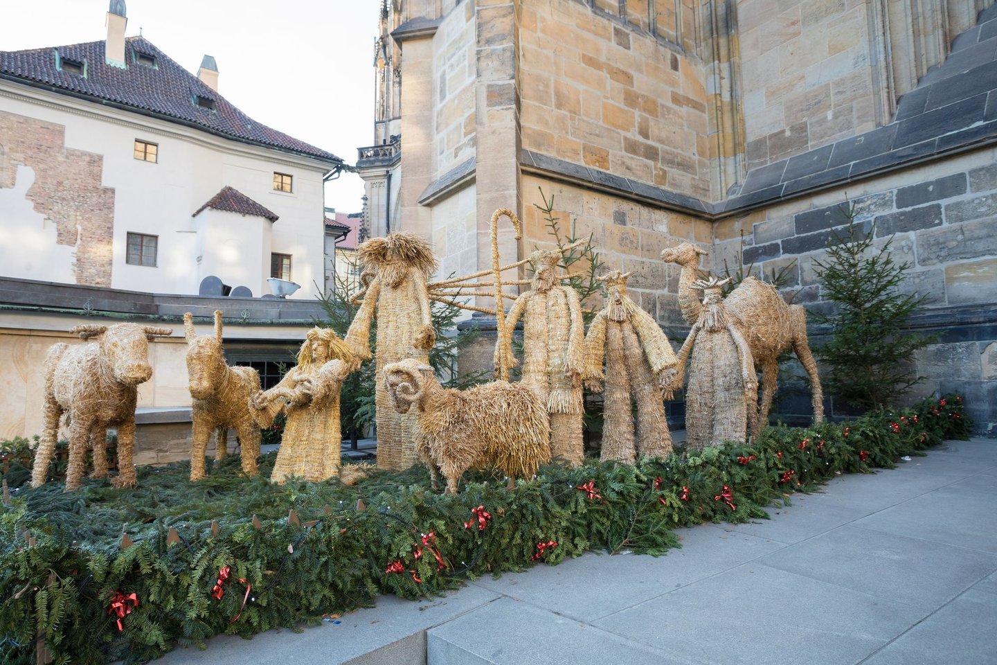 A nativity scene at St. Vitus Cathedral in Prague.