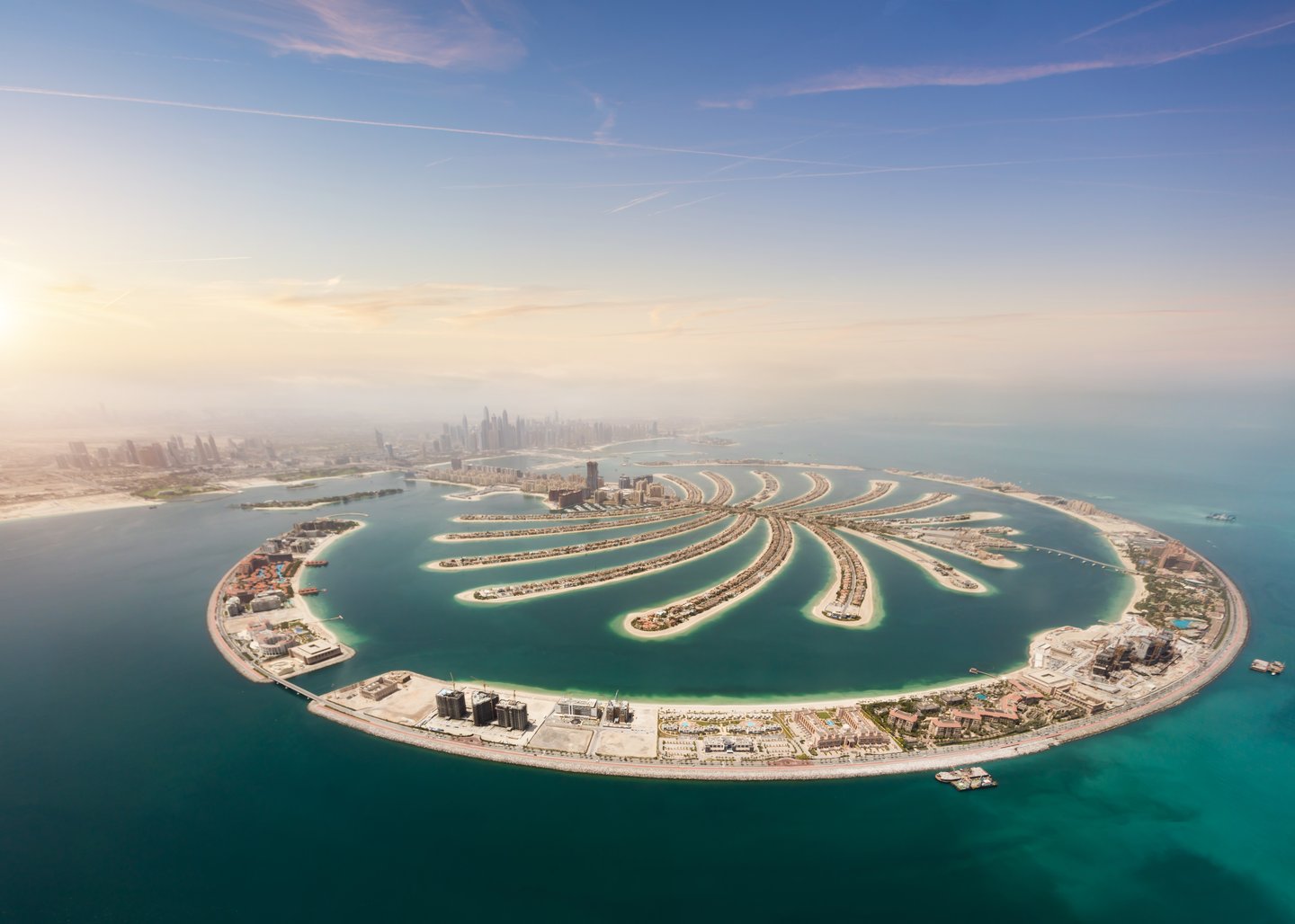 Aerial view of The Palm, Dubai