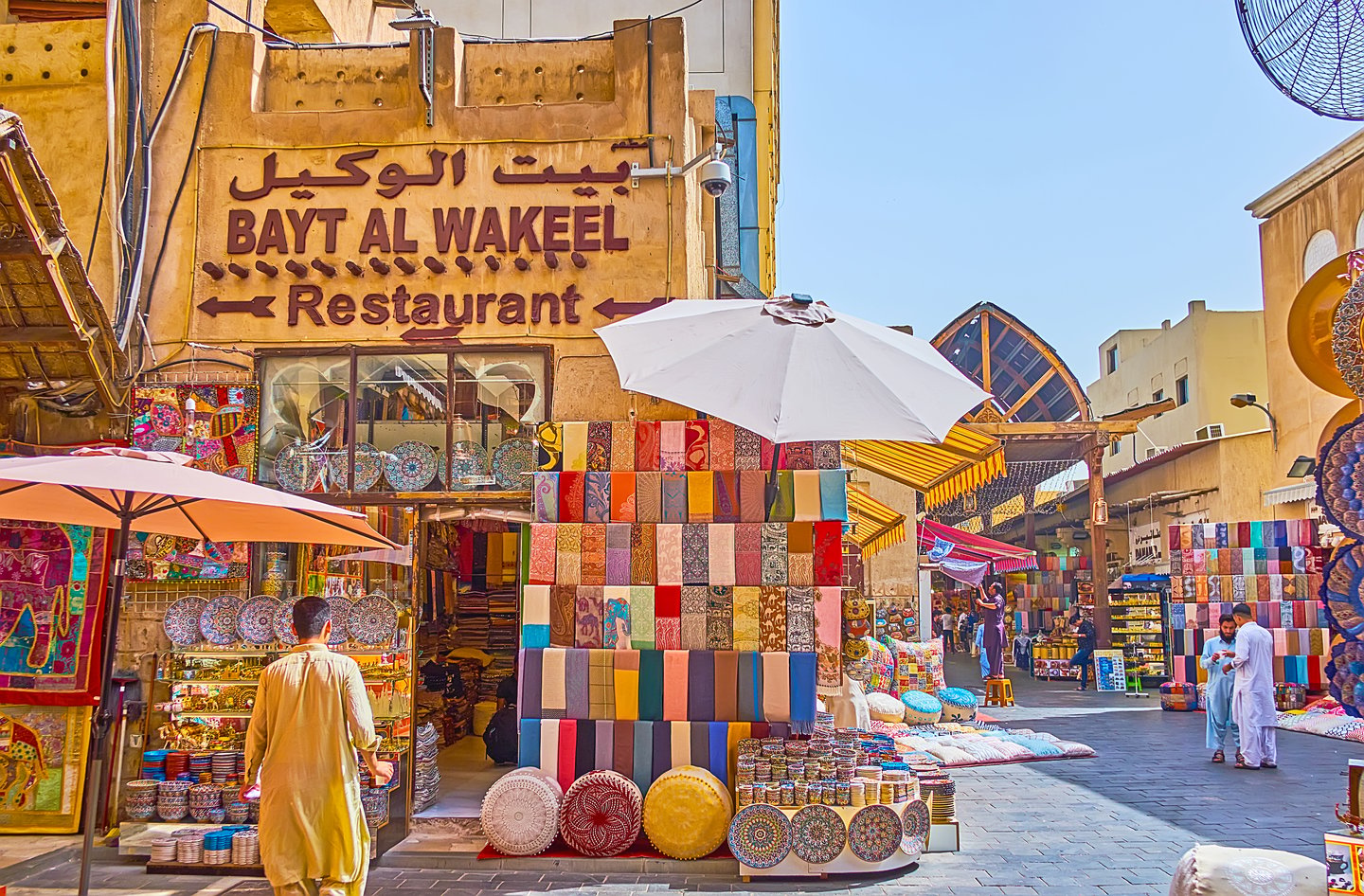 The stores of Bur Dubai Grand Souq in Al Fahidi, Dubai