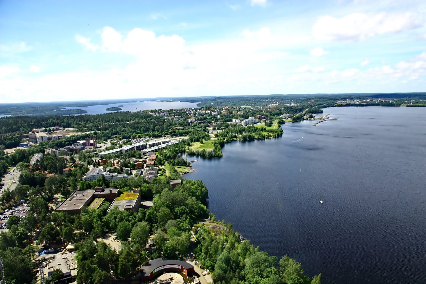 An aerial view of Tampere, Finland